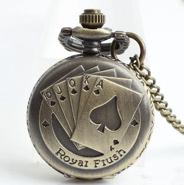 free-shipping-mini-royal-flush-cards-cover-pattern-retro-necklace-chain-small-size-pocket-watch-woman-and-men-gift-pb875