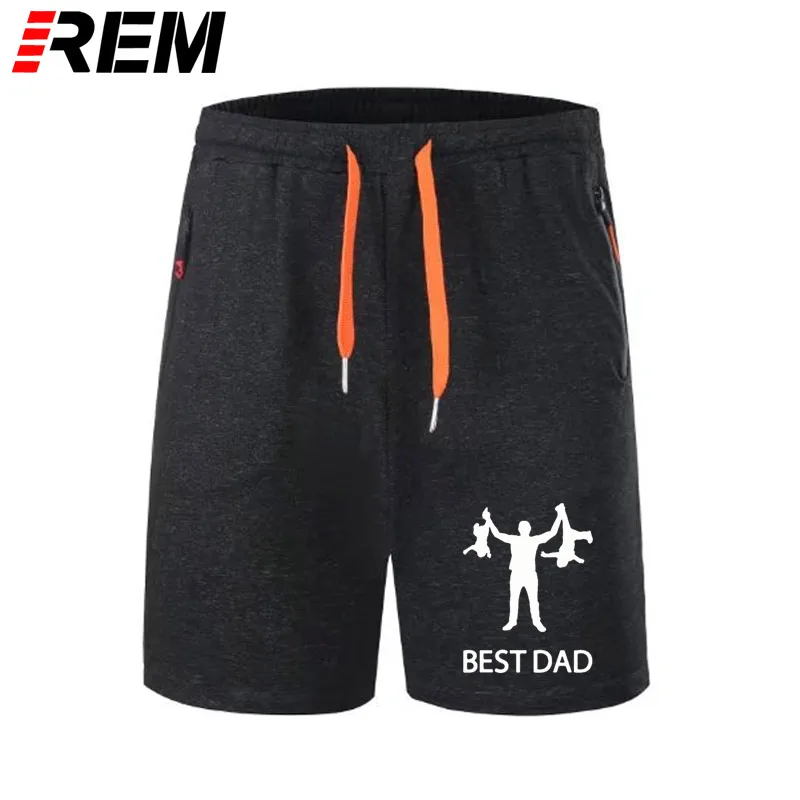 Короткие штаны лучший папа негабаритных забавная мужская одежда бренд печати хлопок o-образным вырезом длинный рукав подарок на день отца плюс Siz трусики