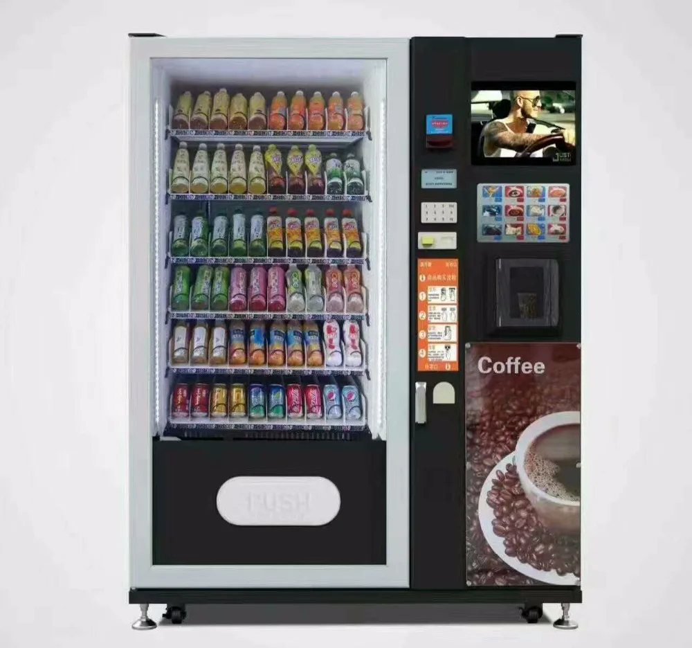 

Snacks and Drinks Mini Combo Vending Machine coffee vending machine with coin with bill acceptor