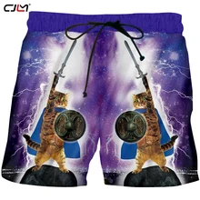 CJLM шорты для взрослых популярный для тренировок воин cat 3D печати воин кошка в стиле хип-хоп большой одеяние Мужская Шорты прямые продажи