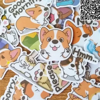 

38 Pcs dog expression Sticker for Luggage Skateboard Phone Laptop Moto Bicycle Wall Guitar/Eason Stickers/DIY Scrapbooking