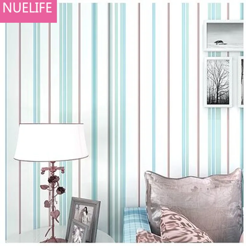 

0.53x10m Mediterranean Style Colorful Vertical Striped Pattern Living Room Kids Room Bedroom TV Sofa Decorative Wallpaper N2