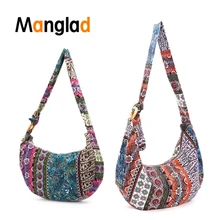 Bohemian Cotton Hippie Crossbody Bag Vintage Boho Floral Print Messenger Shoulder Bags Popular Tote Bags Thai Top Drawstring Bag