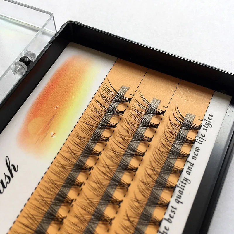 

Natural long Individual Flare Lashes Cluster False Eyelashes 60 bundles/boxes