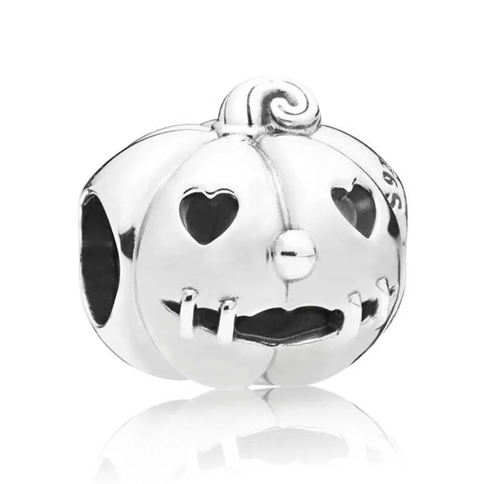 

Authentic S925 Sterling Silver DIY Jewelry Pumpkin Charms fit Lady Bracelet Bangle Openwork