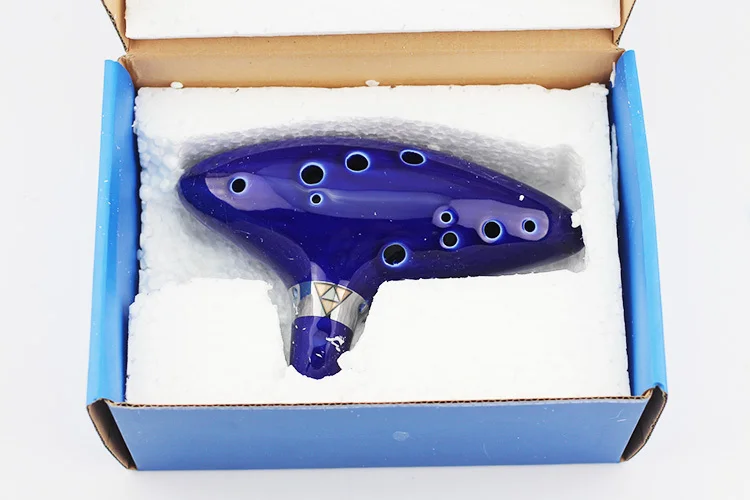 

12 Holes Ocarina Kiln-fired Ceramic Alto C Legend of Zelda Flute Ocarina of Time figure toy with box