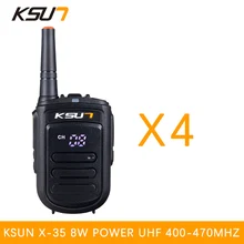 4 PCS BUXUN X-35TFSI Walkie Talkie 8W Handheld Pofung UHF 8W 400-470MHz 128CH Two way Portable CB Radio