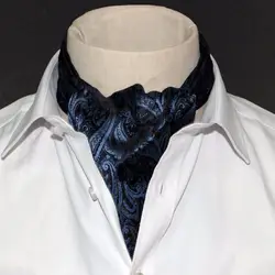 1 шт. модный бренд мужской галстук Галстук полиэстер Пейсли узор нежный мужской горошек Selft Галстук Свадебный Ascot синий смокинг с бабочкой