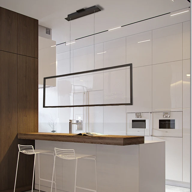 New Art Led Lampu Chandelier Modern Hitam Gi Panjang Dapur New Art Led Lampu Chandelier Modern Hitam Gi Panjang Dapur Rumah Pencahayaan Untuk Ruang Makan