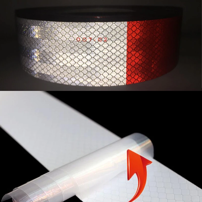5cm X 10m Reflective Tape Stickers Car Styling Self-adhesive Tape PET Engineering Grade Barrier Trailer Tape 5cm X 10m Reflective Tape Stickers Car Styling Self-adhesive Tape PET Engineering Grade Barrier Trailer Tape