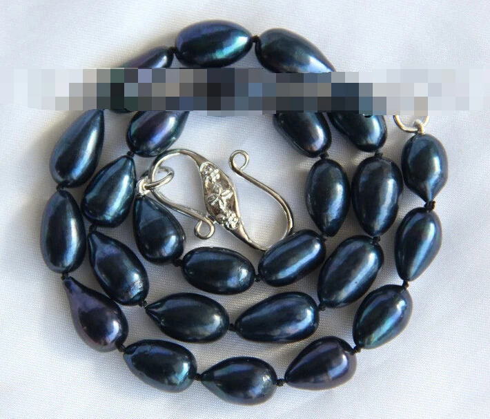 

0442 baroque black freshwater cultured pearl necklace