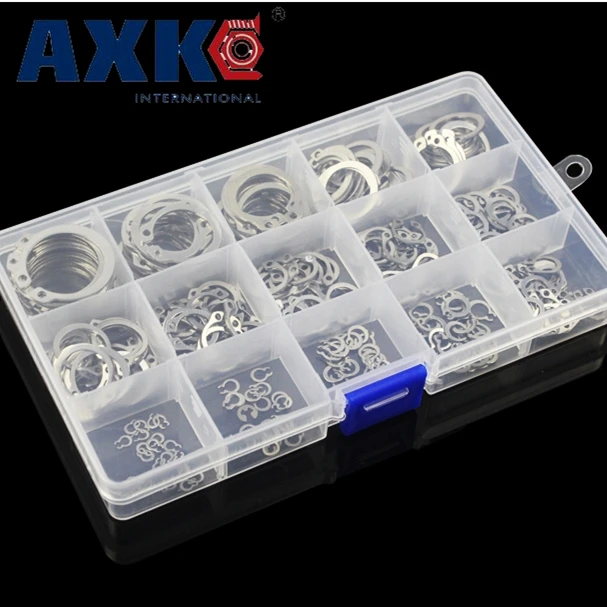 

AXK 304 stainless steel shaft circlip set retaining ring spring washer C type snap ring gasket outer card M3-M25