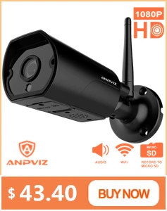 Anpviz HD 2MP Беспроводная IP камера Onvif наружная/Внутренняя 1080P WiFi Bullet Camara Водонепроницаемая камера ночного видения IR Cut P2P