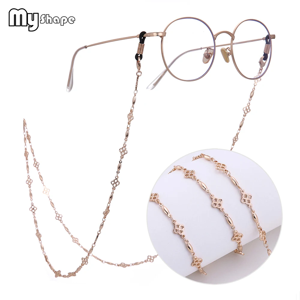 

My Shape Handmade Flower Beaded Glasses Chain Vintage Sunglass Chain Gold Silver Rose Color Eyewear Accessories for Women Copper