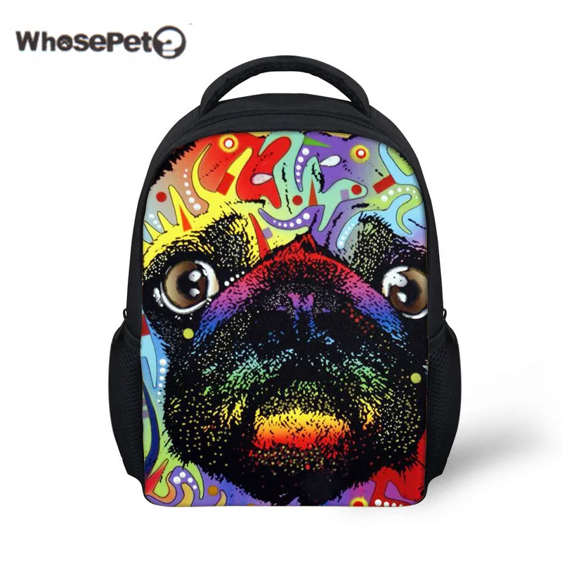 WHOSEPET Kawaii Pugs детская школьная сумка маленькая для детского сада мальчиков и