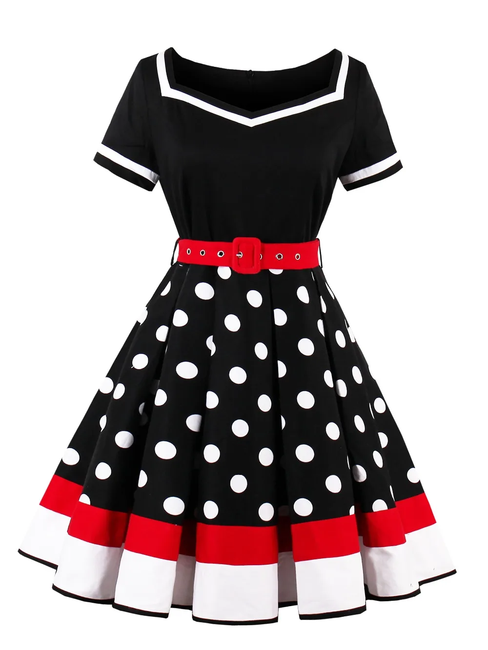 Sisjuly Women Summer Dress Girls Summer Black Polka Dot ...