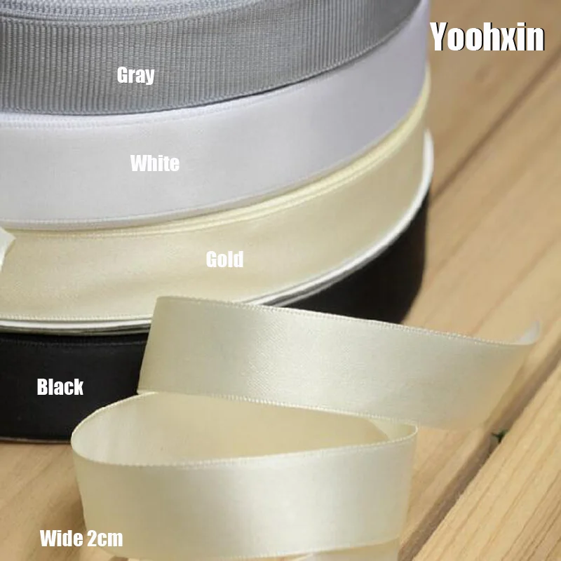 

2cm Wide HOT satin Embroidered White black gray gold flower lace fabric dubai sewing DIY trim cord applique Ribbon collar decor