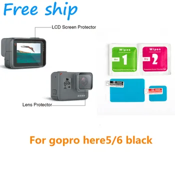 

Wearproof high-definition protecting camera lens film two pieces screen replace for GOPRO Hero6/5