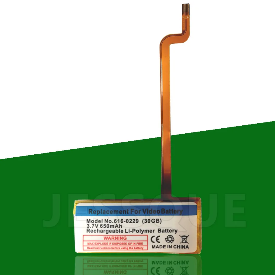 

2PCS/Lot 650mAh 616-0229 Battery For iPod classic 5th 6th 7th Gen 5 6 7 7Gen. Vedio G5 30GB to 256GB A1036 A1136 Batterie AKKU
