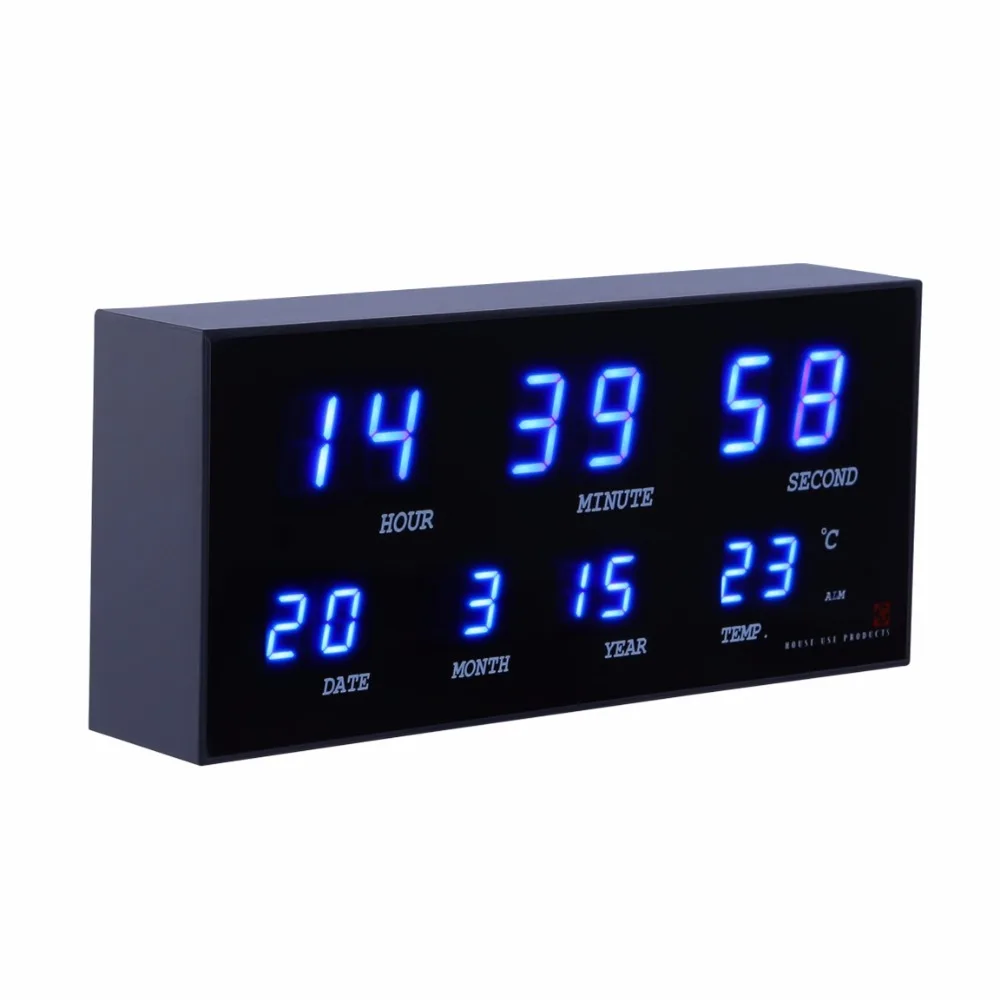 Light sensitive and dark sensing led digital desk clock electronic led glowing clock 24hrs clock