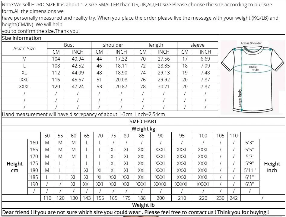 us shirt size chart