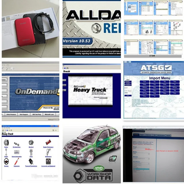 

Alldata 10.53 auto repair software alldata mitchell on demand 2015 + atsg+vivid workshop+ heavy truck+tis 2000 in1tb hdd
