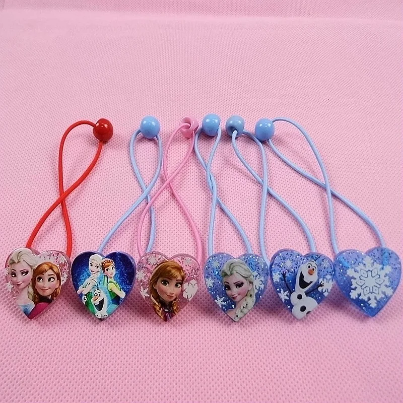

Elsa Anna Princess Shiny Hair Clips Girls BB Hair Accessories Cartoon Rim Hairpin Hair Tie Kid Rubber Headwear 2pcs/lot