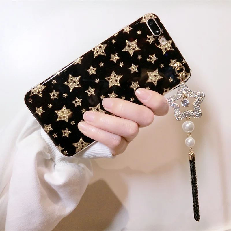 Hot-Sale-Shiny-Flash-Powder-Stars-Tassel-Pendant-Case-For-Apple-iPhone-7-Plus-6-6s (2)