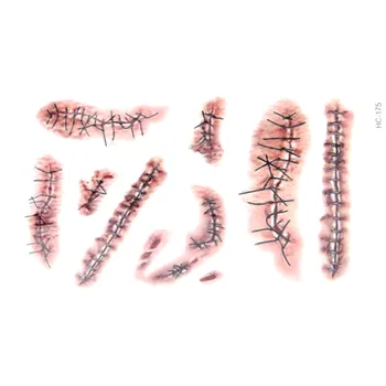 

Superior 1Pcs Waterproof Scar Temporary T attoo August 24