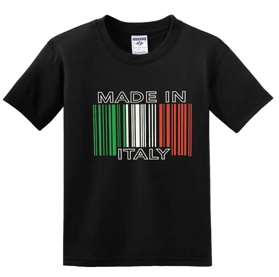 

2018 New Short Sleeve Tee NEW! MADE IN ITALY Bar Code Italian Flag Italian Humor T-shirts Male T Shirt