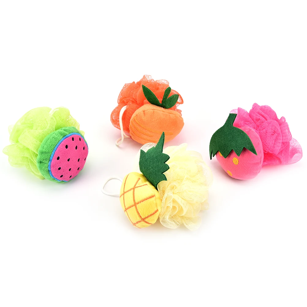 4 stili 1 pz bella forma di frutta palla bagno vasca da bagno spugna da bagno