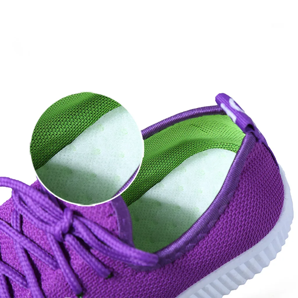 Женские кроссовки; уличные однотонные дышащие лоферы с круглым носком; мягкие ботинки для бега на плоской подошве; спортивная обувь; светильник;# YJP