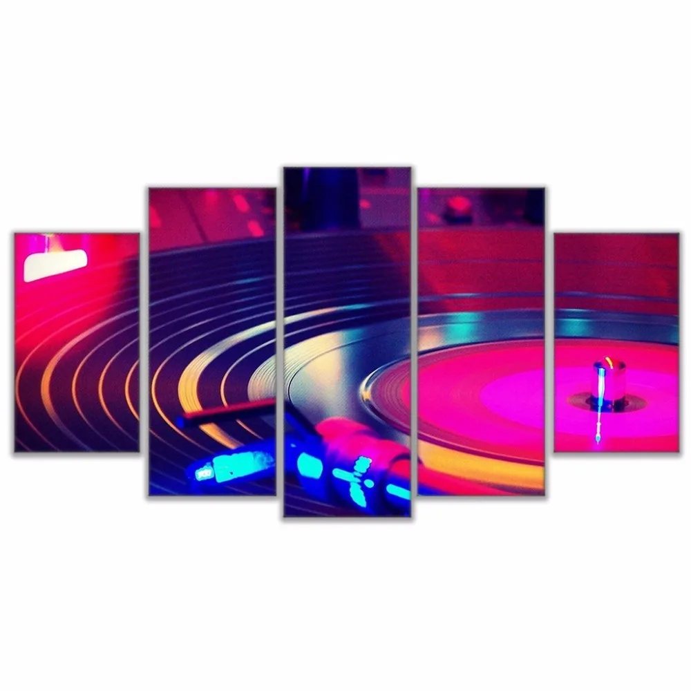 Wall Art рама холст HD печатает Живопись 5 шт. DJ музыкальный инструмент плакат с