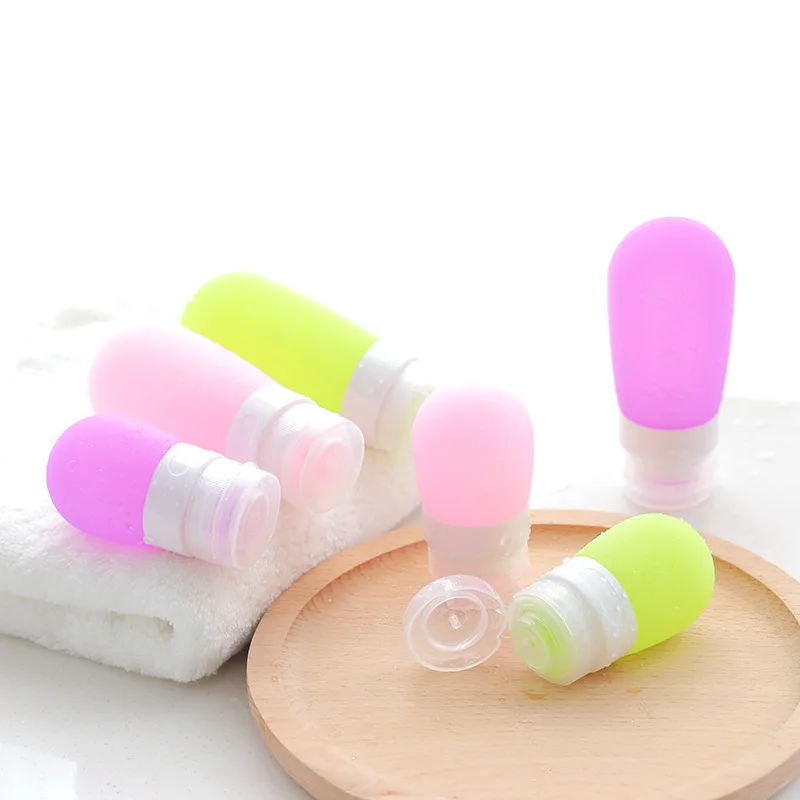 1Pcs 38ml/80ml Silicone Refillable Bottles Travel Containers Portable