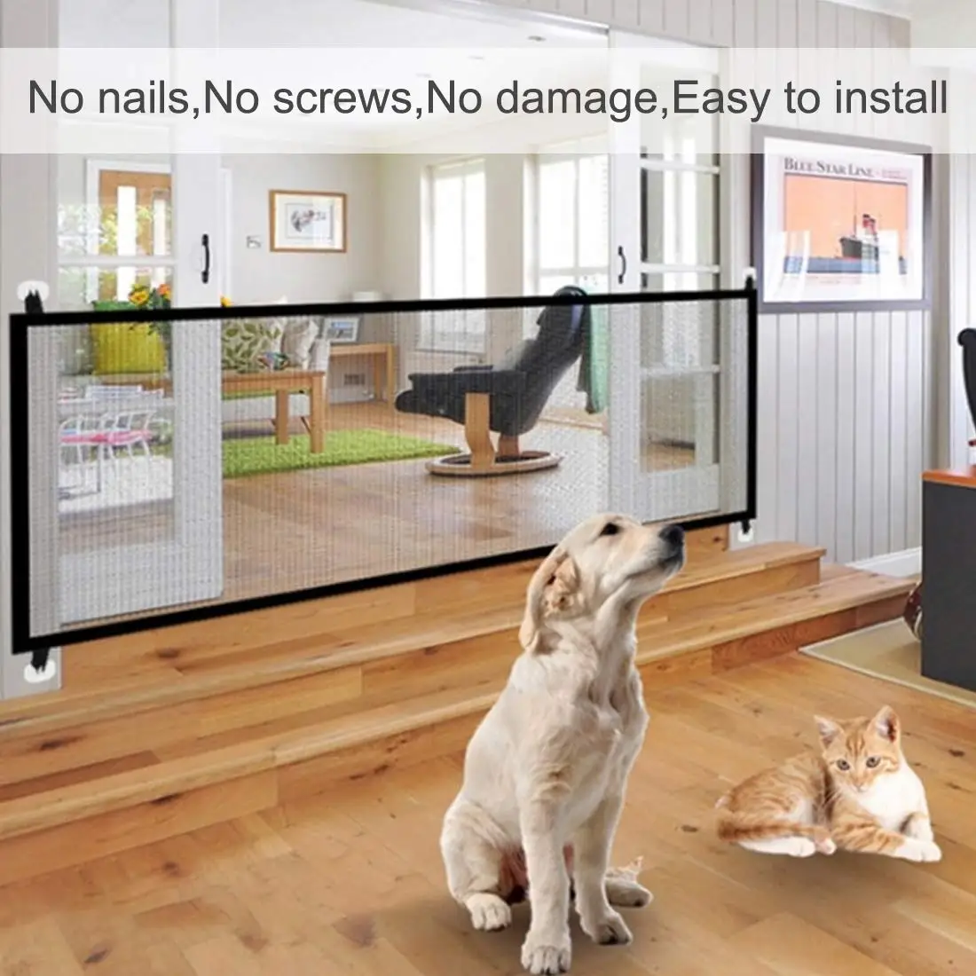 Nylon Dog Fence Pet Mesh Dogs Gate Baby Fences Puppies Barrier Soft Door Car Mounted Mesh Obstacle Dropshipping As Seen on TV