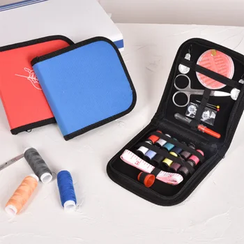 

Storage Bag Sewing Set DIY Sewing Box Multi-function Needle Thread Threader Mini Storage Bag Travel Kit Tape Scissor 11PCS