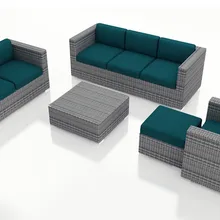 Диван мебель 5 шт. выветривания камень открытый плетеный патио диван набор