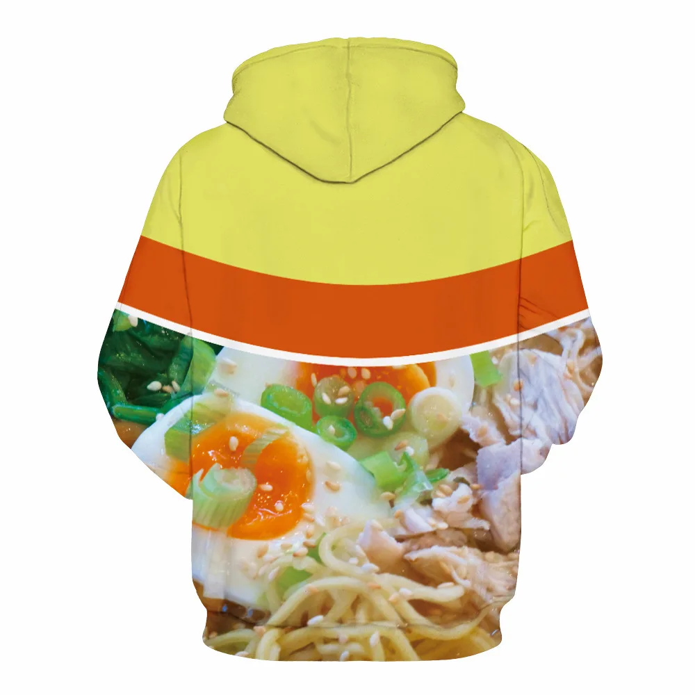 Men Ramen Noodle Beef Chicken Soup 3D Print Hoodies Sweatshirt Casual Pullover Women Plus Size Autumn Winter Streetwear Unisex