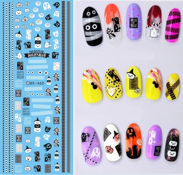 Aliexpress.com : Buy 5 sheet 3D Nail Sticker Mixed Colorful Designs ...