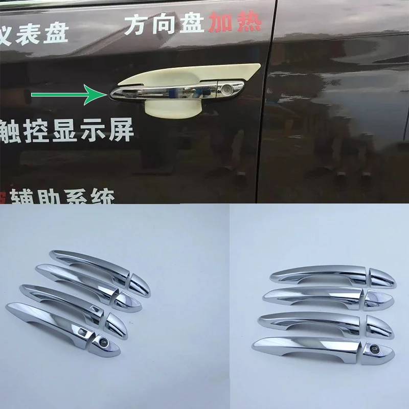 

Car Accessories Exterior ABS Chrome Normal Smart Hole Car Door Handles Cover Trim For Hyundai Tucson 2015 Car-styling