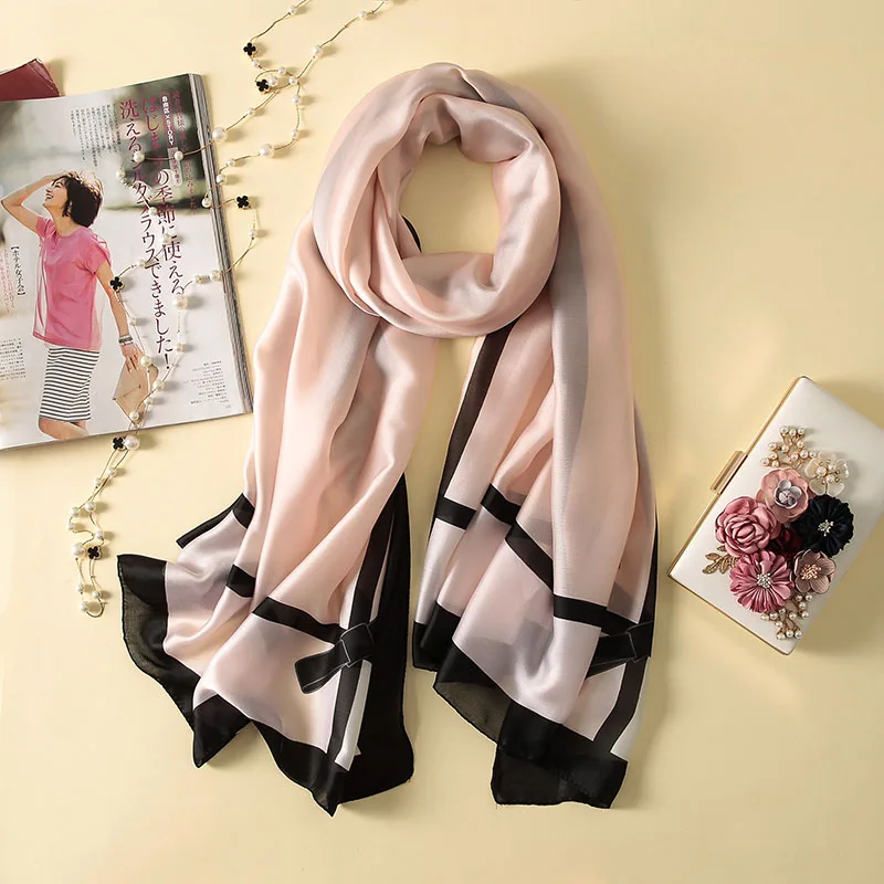 Новое поступление дизайнерский шелковый шарф женский роскошный брендовый с принтом павлина/перьев/букв шелковый шарф Пашмина бандана femme
