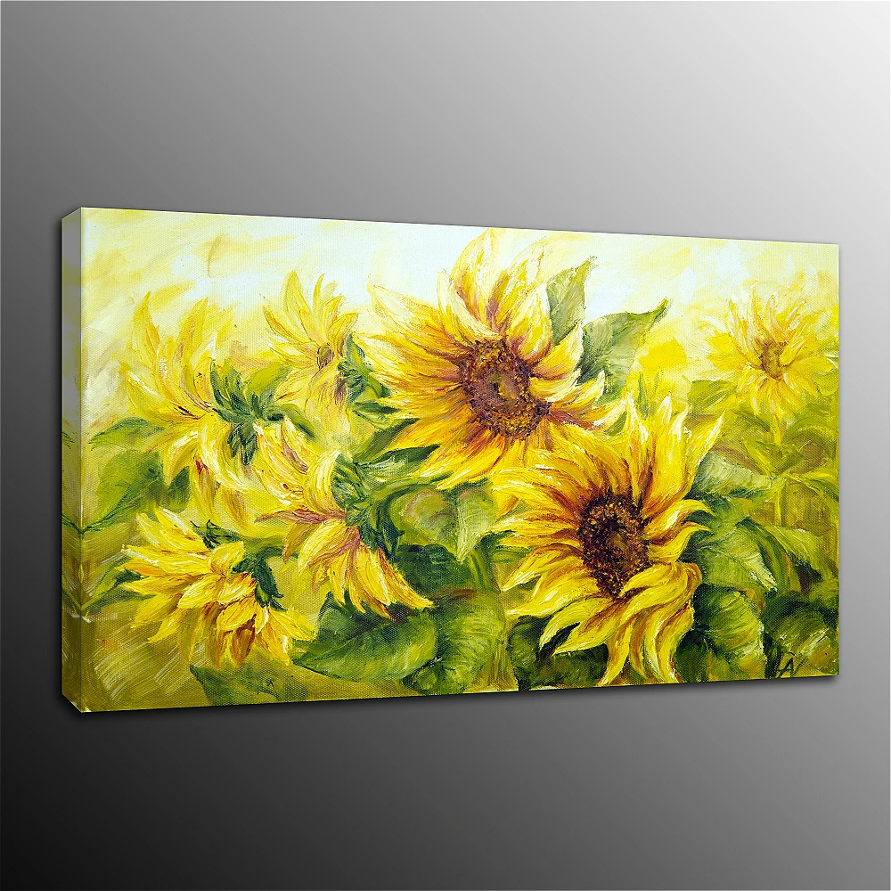 canvas decor painting sunflower kitchen flower prints sunflowers poster flowers dining garden