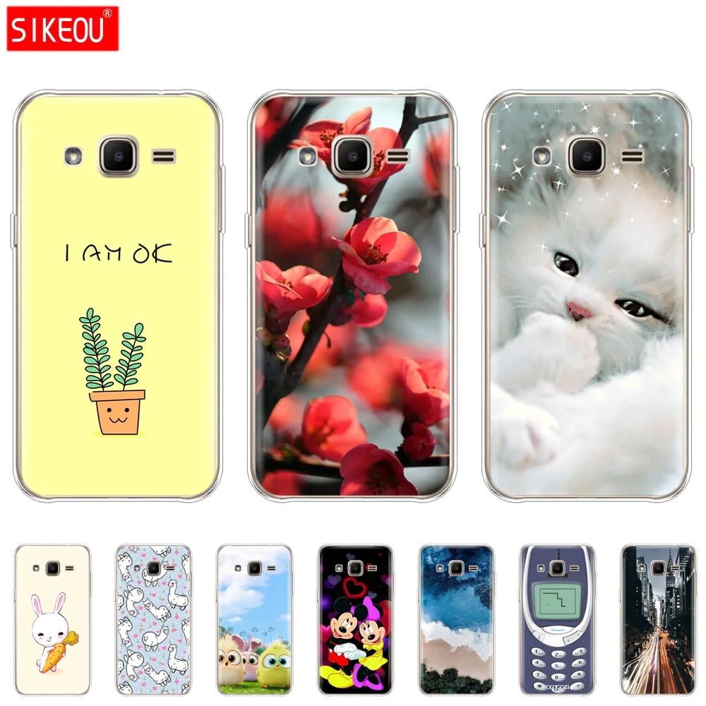 

Soft TPU Case For Samsung Galaxy J2 SM-J200F J200H Case for samsung J2 2015 4.7inch Cover cute cat funny animal fashion cartoon