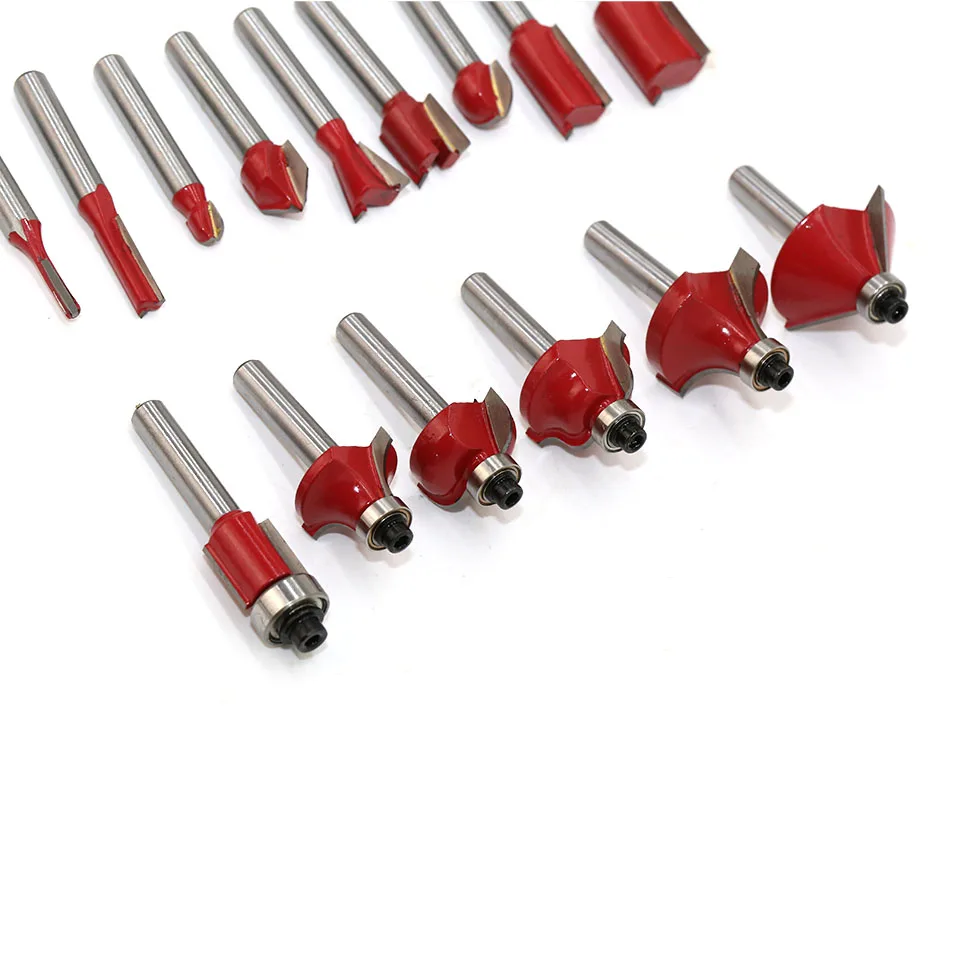 15pcs/set Woodworking Milling Cutters 1/4''