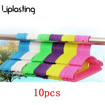 

10Pcs/Lot Portable Clothes Hanger Kids Children Toddler Baby Clothes Coat Plastic Hangers Hook Household Hot Selling