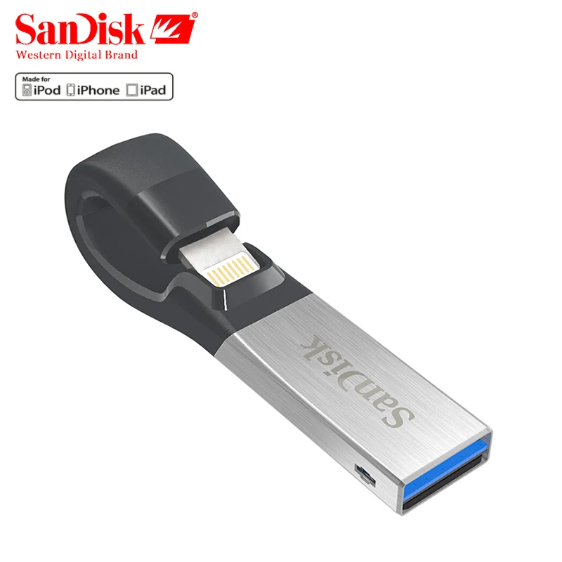 Sandisk USB флэш-накопитель 32 Гб 64 Гб для iPhone 7 7 Plus 6 5 5S Lightning/hdmi металлический флэш-накопитель u-диск для IOS 8,2 Flash memory stick 128