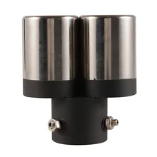 Y-Pipe Dual Car Stainless Steel Chrome Round Tail Muffler Tip Pipe Automobile Exhaust Pipes Tips