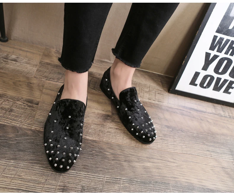 Men's Casual Shoes' Shoes Mens Spring Autumn Slip-On Big Size Men Shoes 2018 Men Mens Loafers Rivet Large Size 46 47 48 Socks  (7)