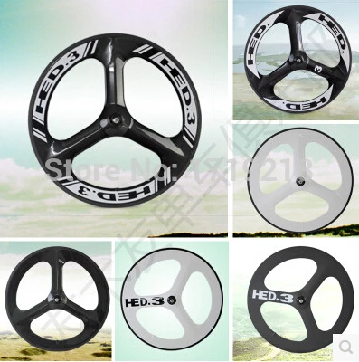 

2014 new ultralight 700C full carbon fiber tri 3 spoke bicycle front wheels Road/mountain three spoke rim bicycle wheelsets