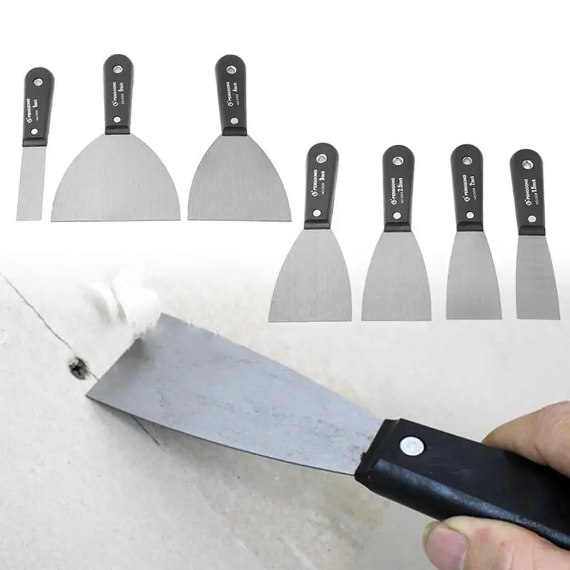 

7PCS/set Carbon Steel Plastic Handle Scraper Putty Cutter Spatula Knife Baking Manual Tools Set